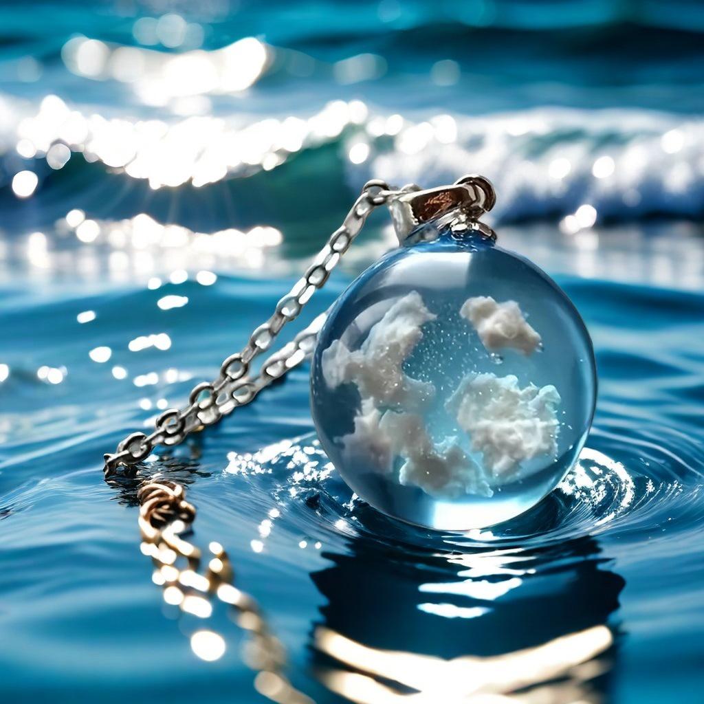 Подвеска-кулон «Голубое небо и белое облако»