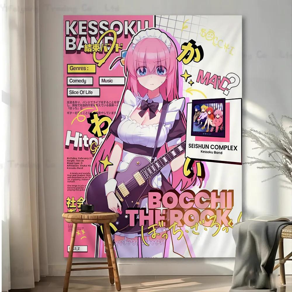 Аниме Певица BBocchi The RRock Мультяшный Гобелен Хиппи Цветочные Настенные Ковры Декор Комнаты Общежития Арт Домашний Декор