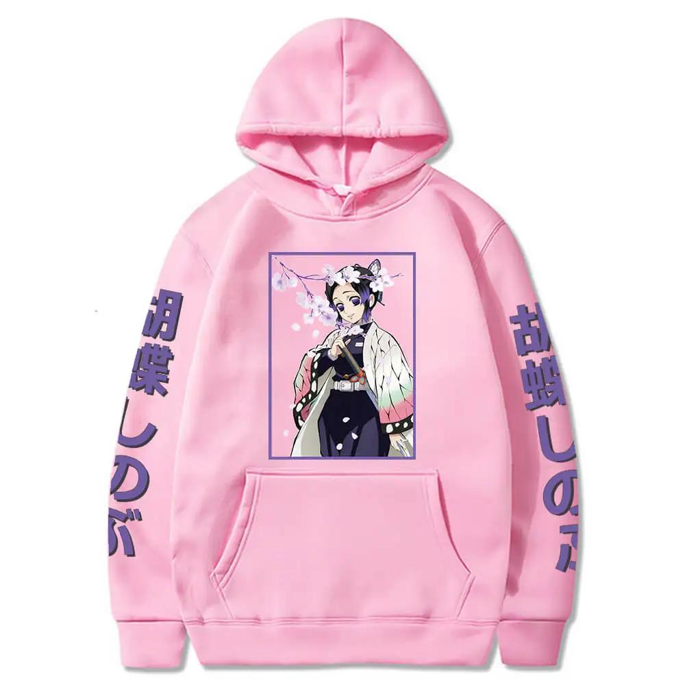 Demon Slayer Kamado Nezuko Oversize Anime Hoodie Hooded Streetwear Hip Hop Men/women Loose Pullover Clothes Sweatshirt Children
