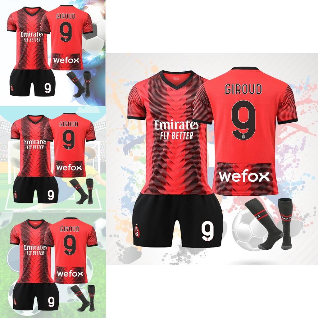 2324 Комплект домашней формы на новый сезон №. 9 Жиру №17 Лео №11 Ибра №19 Тео Футбольная форма