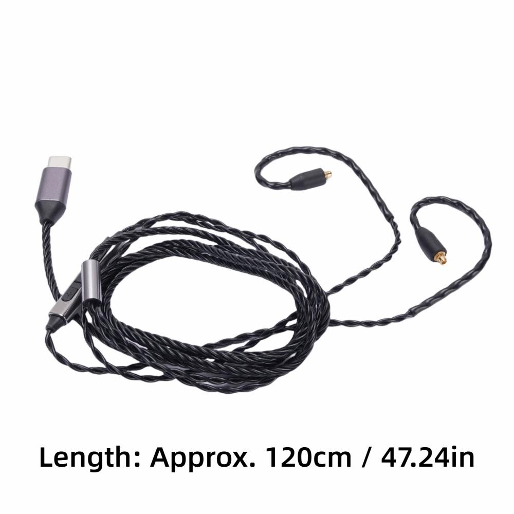 120cm / 47.24in MMCX to Type C Headphone Cable for Sennheiser IE300 IE600 IE900 Sound Enhancement