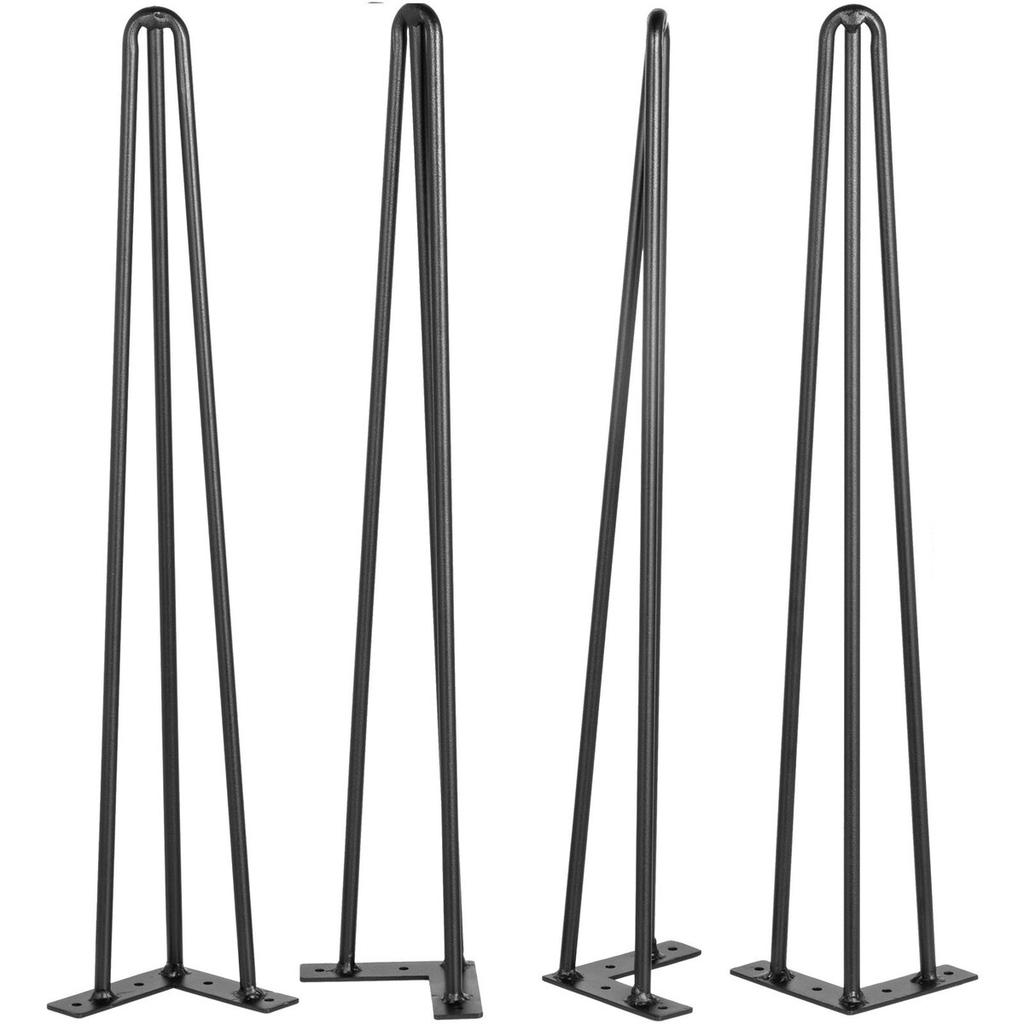 Hairpin Table Legs 26 inch, Set of 4 DIY Desk Table Legs 3 Rods Heavy Duty