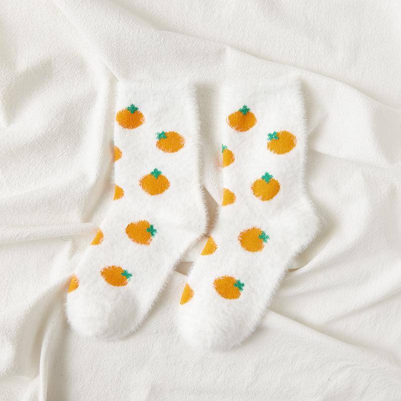 Женские термоноски, пушистые носки для зимы и осени, носки для девочек, модные теплые цветные носки для бега, женские носки для сна