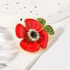 Women's Flower Brooch, Enamel Oil Drip Retro Polished Pin for Coat Collar Bag or Hat