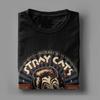 Мужская футболка Stray Cats Band, топы из чистого хлопка, винтажные футболки с коротким рукавом и круглым вырезом, футболки больших размеров