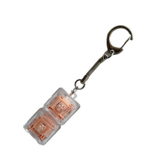 Keyboard Fidget Toy 2-in-1 Keyboard Decompression Button Finger Clicker Toy 2-Keys Fidget Keychain Work Travel Stress Relief Desk Toy