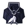 Sailor Authentic School Pleated Cosplay Navy Sleeve Top [FULL CHECK] Costume, Costume, Uniform, Skirt, (L, (short + Scarf))