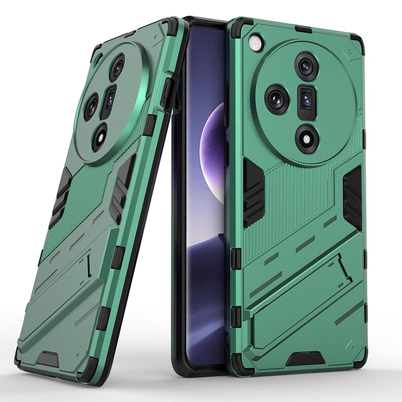 For Oppo Find X7 X6 X5 Pro Lite Ultra Punk Armor Shockproof Bumper Rugged Rubberized PC Fitted Kickstand Case Stand Holder Cover Shell