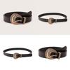 Fashion Womens Gold Shell Buckle Belt With Alloy Pin Closure For Casual Wear