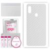apgo Protective Skin Sticker for the Back Compatible with Umidigi F1 Play, Wrap Film, Foil, Vinyl - Pattern Transparent Carbon