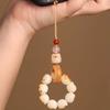 Mobile Phone Lanyard Fortune Cat Charm Beads Decor Versatile Pendant Braid Keychain Phone Decoration