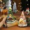 Resin Music Rotating Little Train, Music Box, Music Box, Night Light, Christmas Decoration, Gift and Decorative Item