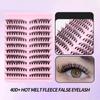 Left+Right Eye Lash Extension Cat/Fox Eye Effect Lash Single Clusters 3D Wispy Natural Looking DIY Segmented Eyelash Extensions