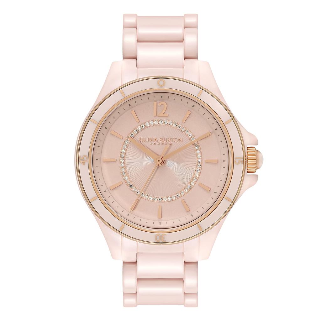 Authorized Distributor Olivia Burton Watch Ladies Ob24000035 Sports Luxe 36mm Ceramic Brushed Bracelet Watch [OLIVIA BURTON]