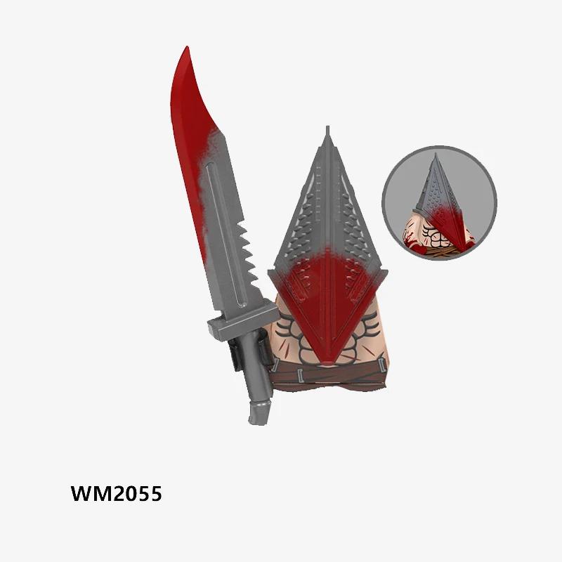 Серия фильмов ужасов на Хэллоуин Сияние Silent Hill Строительные блоки Кирпичи Мифический Пирамидоголовый Фигурки Игрушки для детей