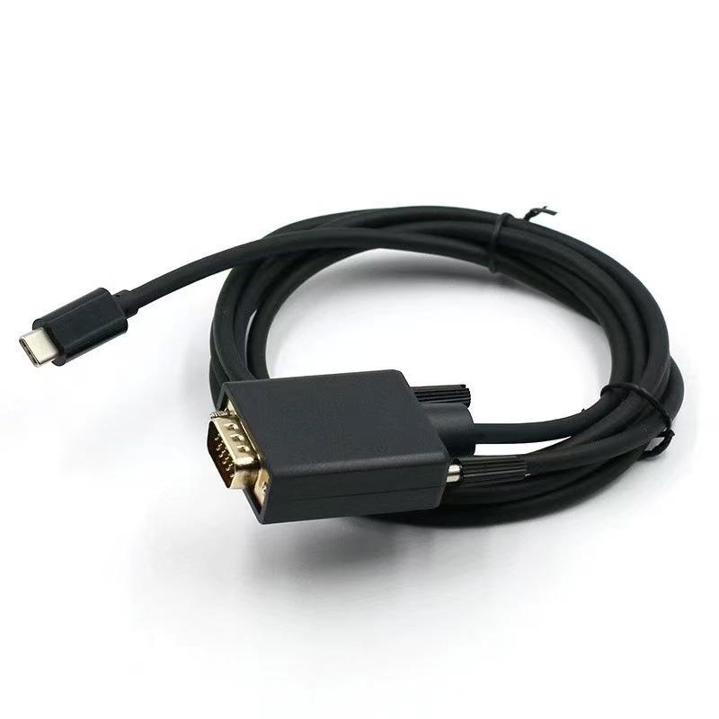 Кабель-адаптер USB 3.1 Type-C на VGA, 1,8 м, для телефона/планшета к проектору/телевизору