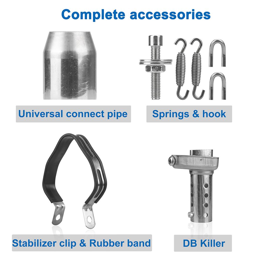 1,5-2 дюйма впускные трубы глушителя мотоцикла, надеваемые на глушитель, хвостовая труба из углеродного волокна, высокая
