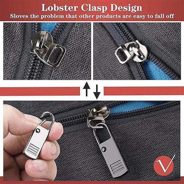 5PCS DIY Sewing Metal Zip Detachable Replacement Tab Zipper New Sewing Accessories Clothing Bag