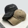 Baseball Stitching Stitched Embroidered Alphabet Side Women  Men Her Him For Fresh Caps Peaked Hats Sunshade Broken Style Versatile Personal Retro