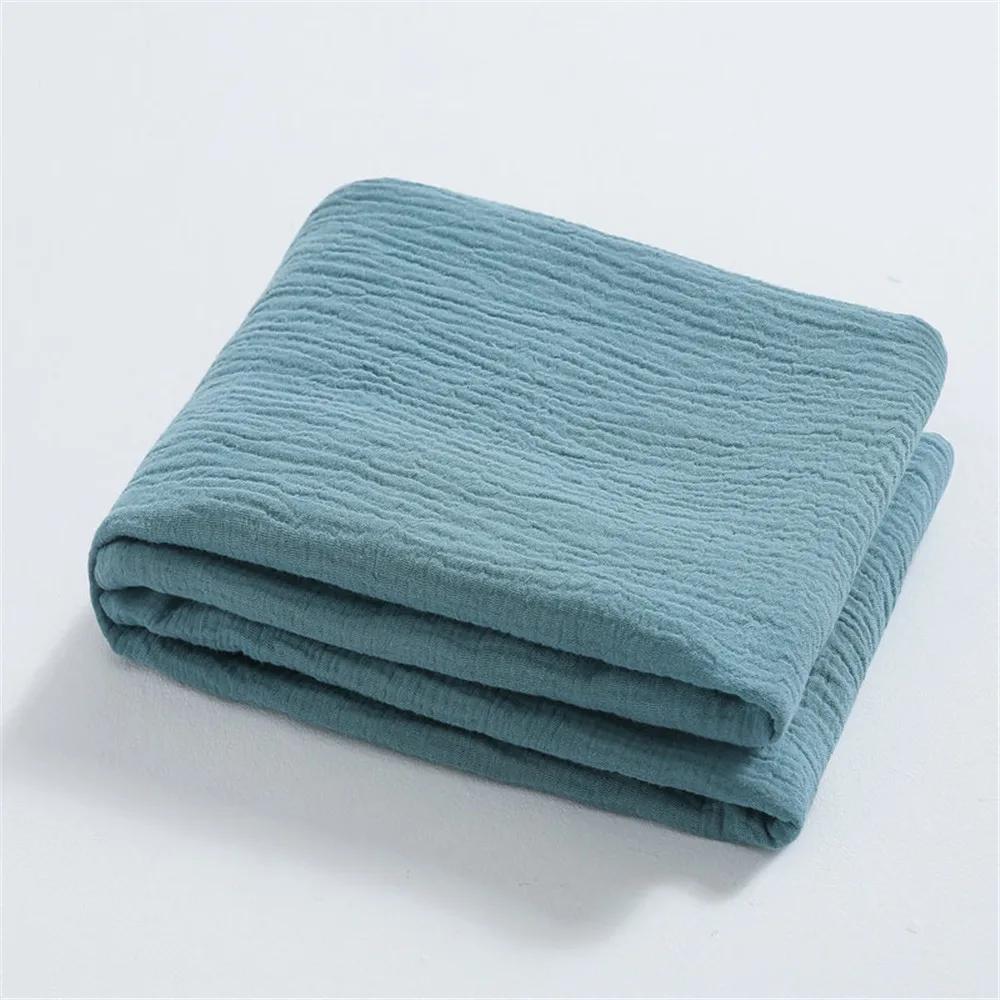 Cotton Muslin Baby Swaddle Blankets Newborn Receiving Blanket Solid Swaddle Wrap Infant Soft Sleeping Quilt Bed Cover 120x120cm