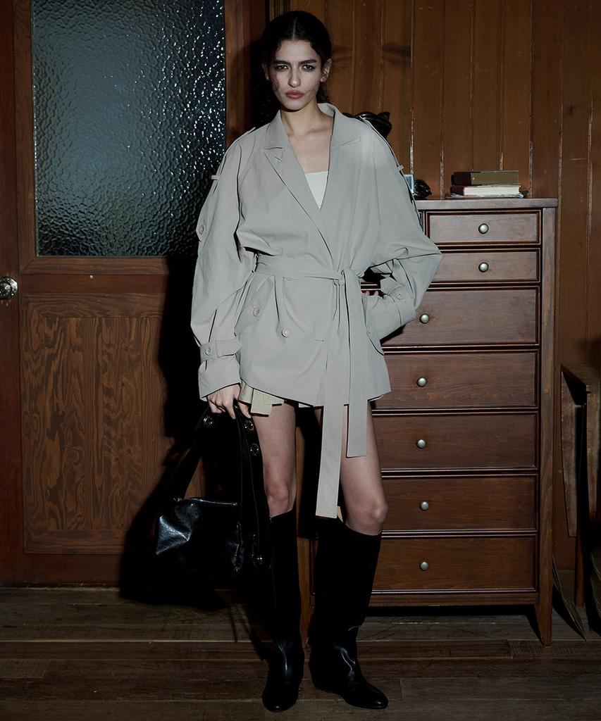 Odor Shaped Mini Trench - Beige