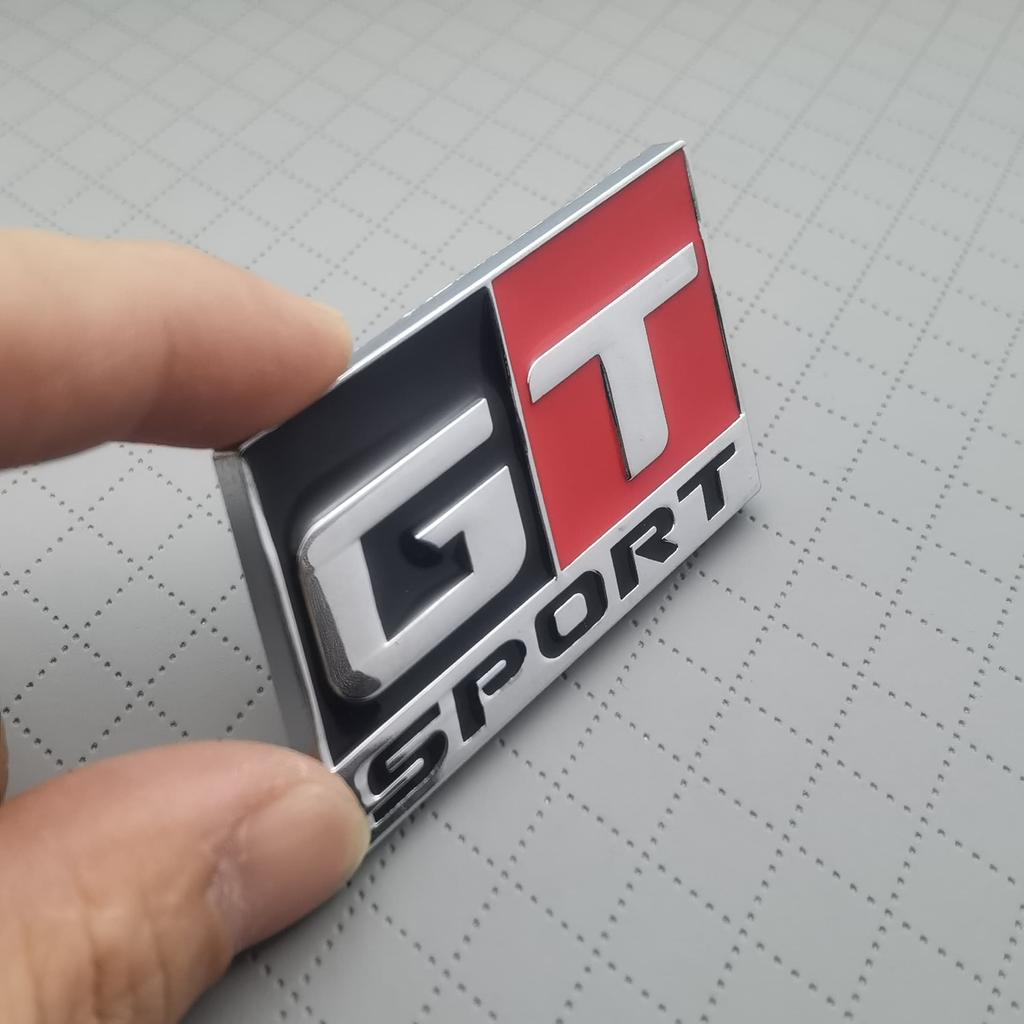 1 шт. 3D Металлический Логотип GT SPORT Значок на Переднюю Решетку Радиатора Автомобиля, Наклейка-Эмблема на Боковое Крыло, Задний Багажник для Стайлинга Кузова Автомобиля, Декоративные Аксессуары