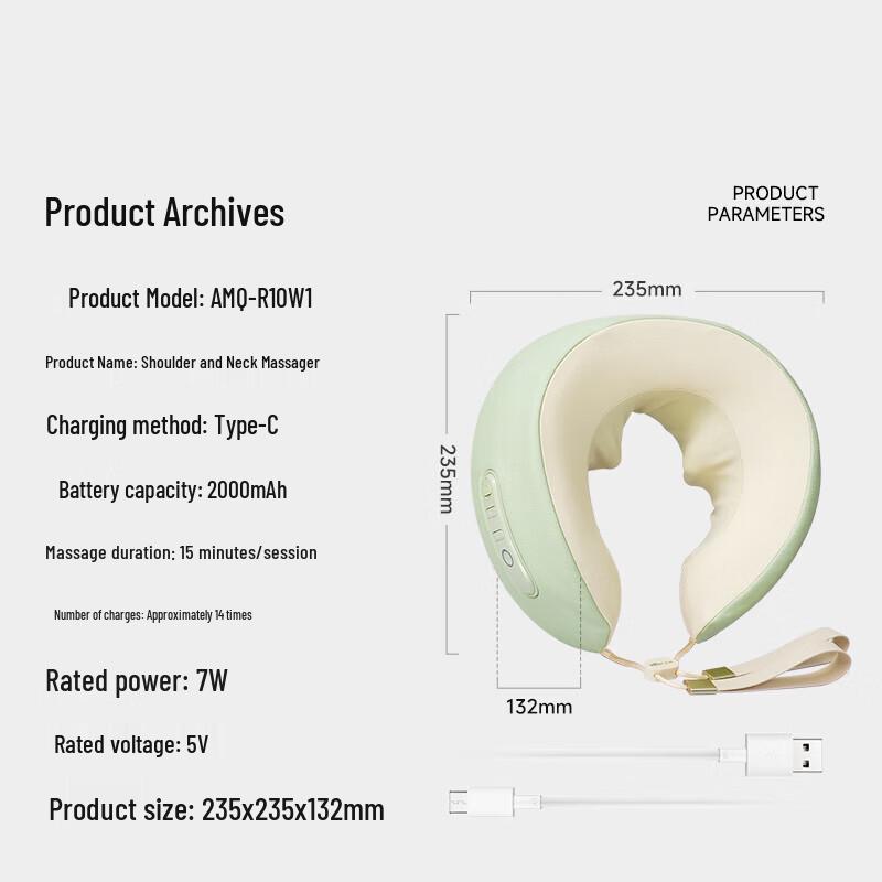 Bear AMQ-R10W1 Portable Neck Massager Pillow