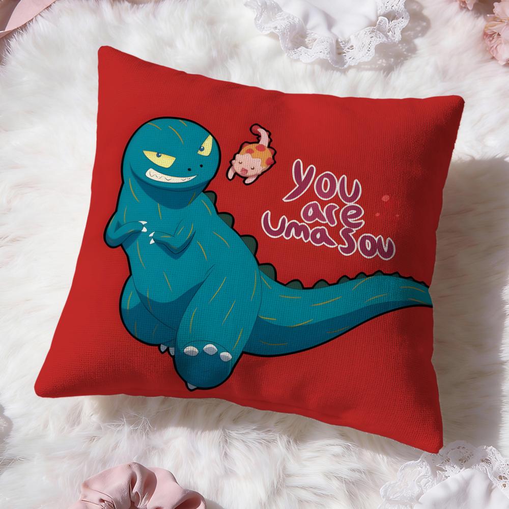 anime y-You Are Umasou Cushion Cover Premium Comfort Reversible Pillow Cove -Two in One Design for Any Room & Car Interior