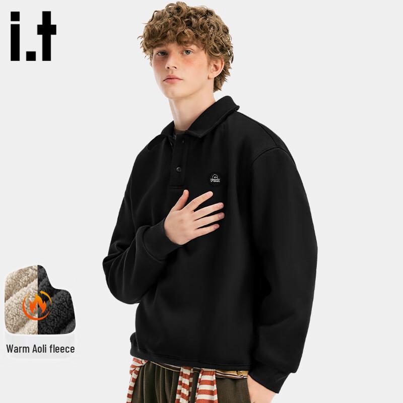 Fingercroxx IT Men's Fleece-Lined Polo Sweatshirt