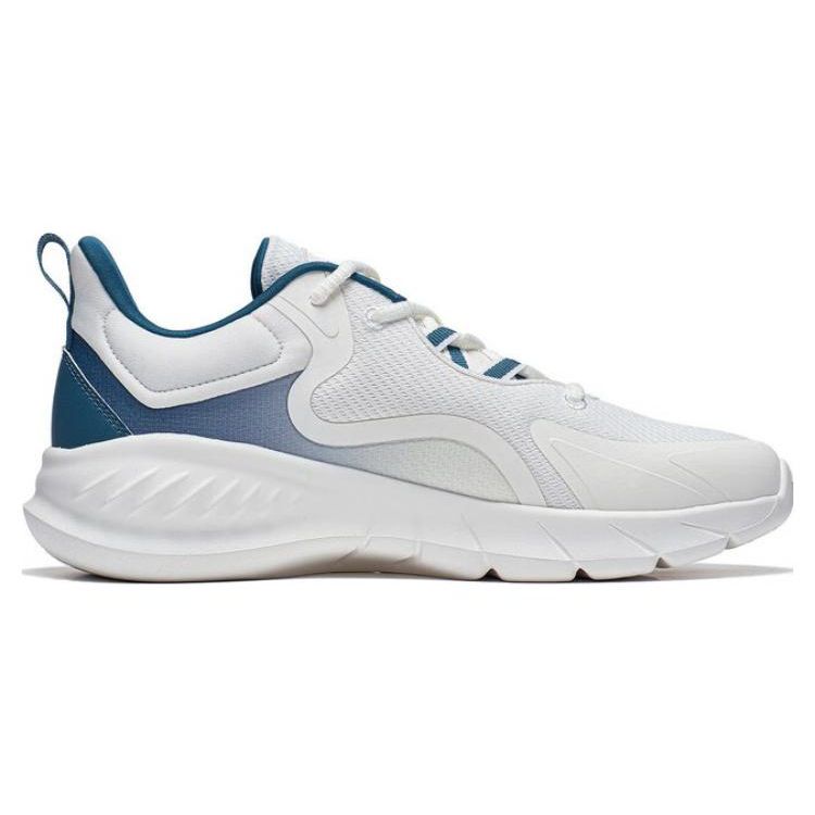Кроссовки Li Ning Easy Flex Soft Rebound с освежающей амортизацией, нескользящие, износостойкие, дышащие, с низким верхом, мужские, белые, синие ARST073-1