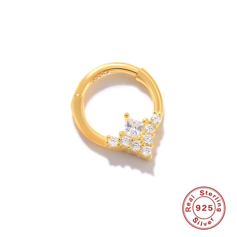 Серьги для пирсинга хряща из стерлингового серебра 925 пробы в стиле хип-хоп, кольца для носа, кольца для губ, серьги, украшения для тела, гипоаллергенные, для женщин и мужчин