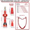 BUCKLOS Tubeless Valves MTB Road Bike Presta Nipple 40/44/55/60/65/80/100MM Bicycle Tubeless Tire Valve Removable Core Bike Part