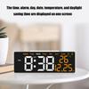 Цифровой будильник, светодиодные настольные часы с высокой яркостью, отображением даты и температуры, для спальни или кабинета