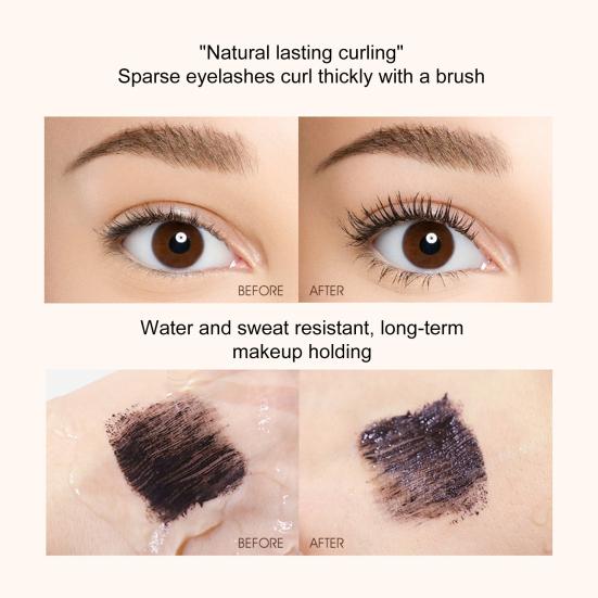 Виньетирование, противоскользящая тушь для ресниц с защитой от пятен, утолщающая 4D шелковая тушь для ресниц для женщин