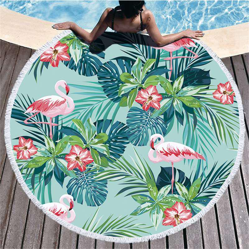 Flamingo Series Ultra-Fine Fiber Beach Towel & Indoor/Outdoor Mat