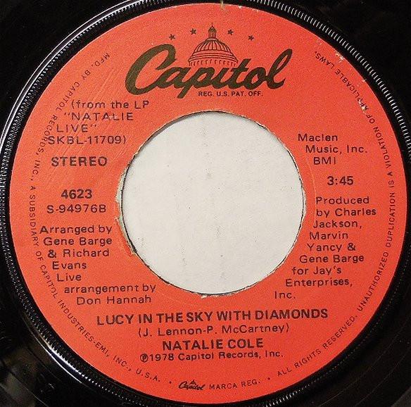 Пластинка 7 дюймов NATALIE COLE - Lucy In The Sky With Diamonds 4623 Capitol Records США Рок Б/у