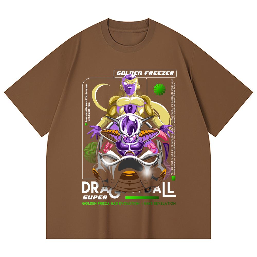 230 Gsm 100% Cotton Dragon Ball V22 Golden Freeza Print Unisex Heavy Cotton T Shirt