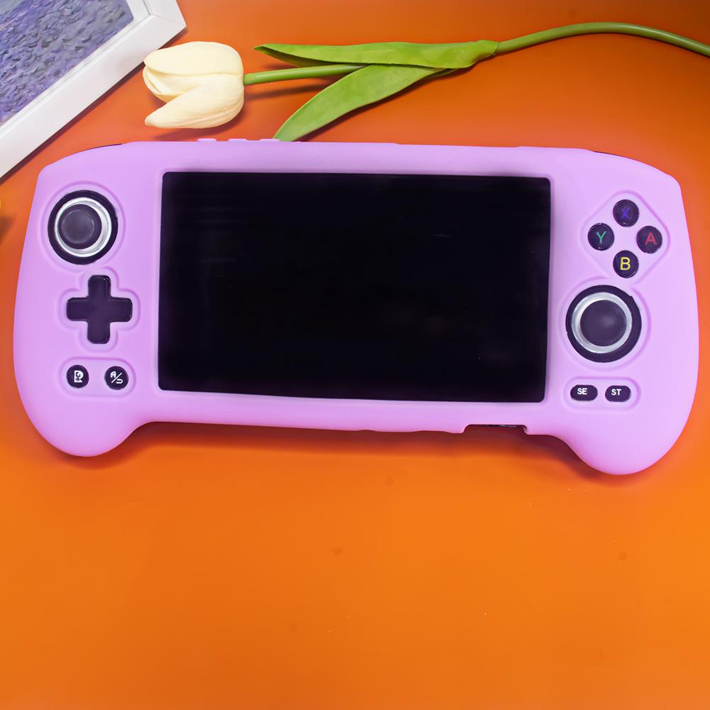 Мягкий силиконовый защитный чехол для игровой консоли ANBERNIC RG556 Чехол-рукав для защиты от падений Простой однотонный чехол