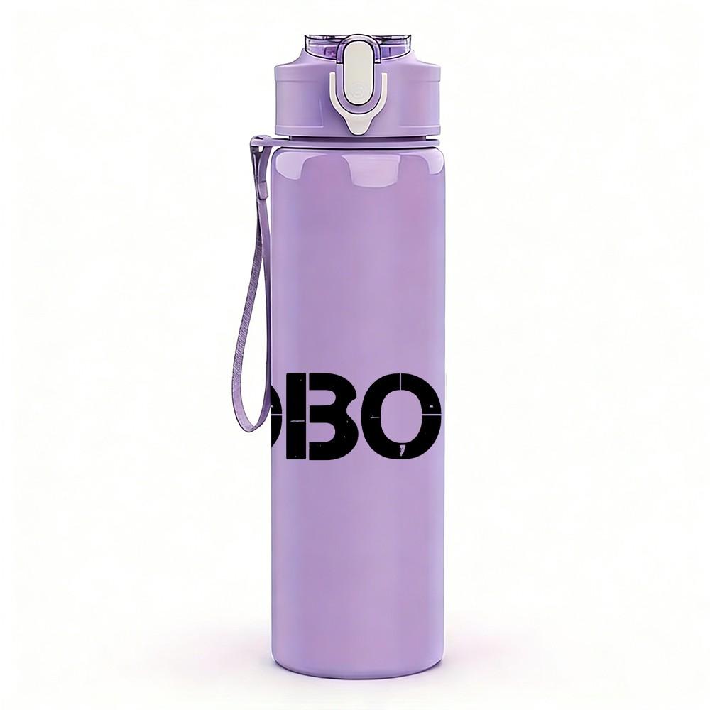 1PC I Am Nobody Simple Letter 750ml Color Plastic Sports Water Bottle Leakproof Flip Straw Lid Suitable for Sports Office Home Use