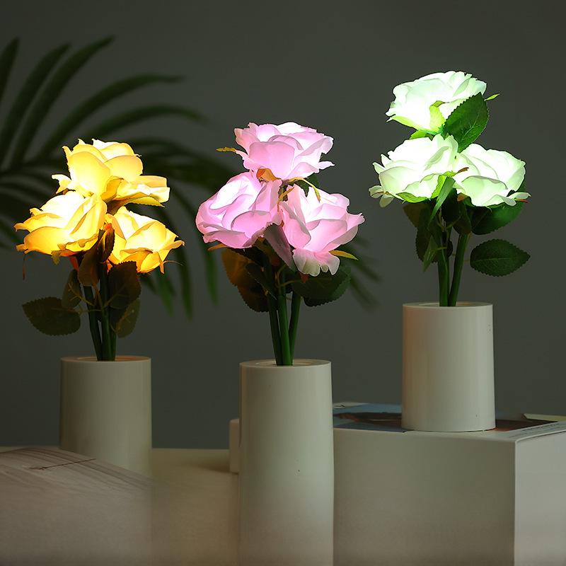 Креативный ночник в виде букета роз: Ночник и декоративное украшение для рабочего стола