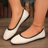 Fashion Simple Leather Single Shoes Women 2025 Spring and Autumn Fashionable Comfortable Flat Shoes Women Black Breathable Sneakers