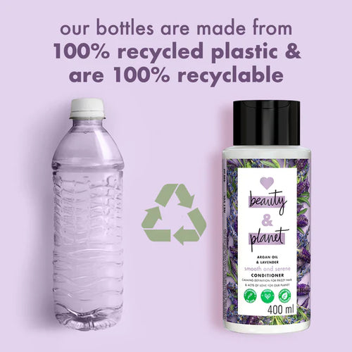 Love Beauty And Planet Natural Argan Oil and Lavender Paraben Free Anti-Frizz Conditioner, 400ml