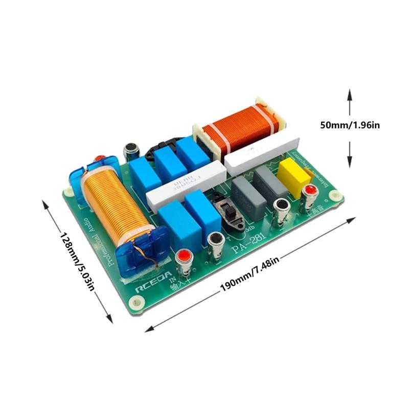 PA-281 Кроссовер 1000 Вт Разделитель частот 2-полосный для 15-дюймового динамика Разделитель частот ВЧ/НЧ 2-блочный Плата разделения