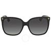 Grey Gradient Cat Eye Ladies Sunglasses Gg0022s 001 57