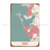 Cadiz City Map Chalk Retro City Map Poster Metal Plaque Poster Painting Wall Pub Garage Character Decoration Tin Sign Poster