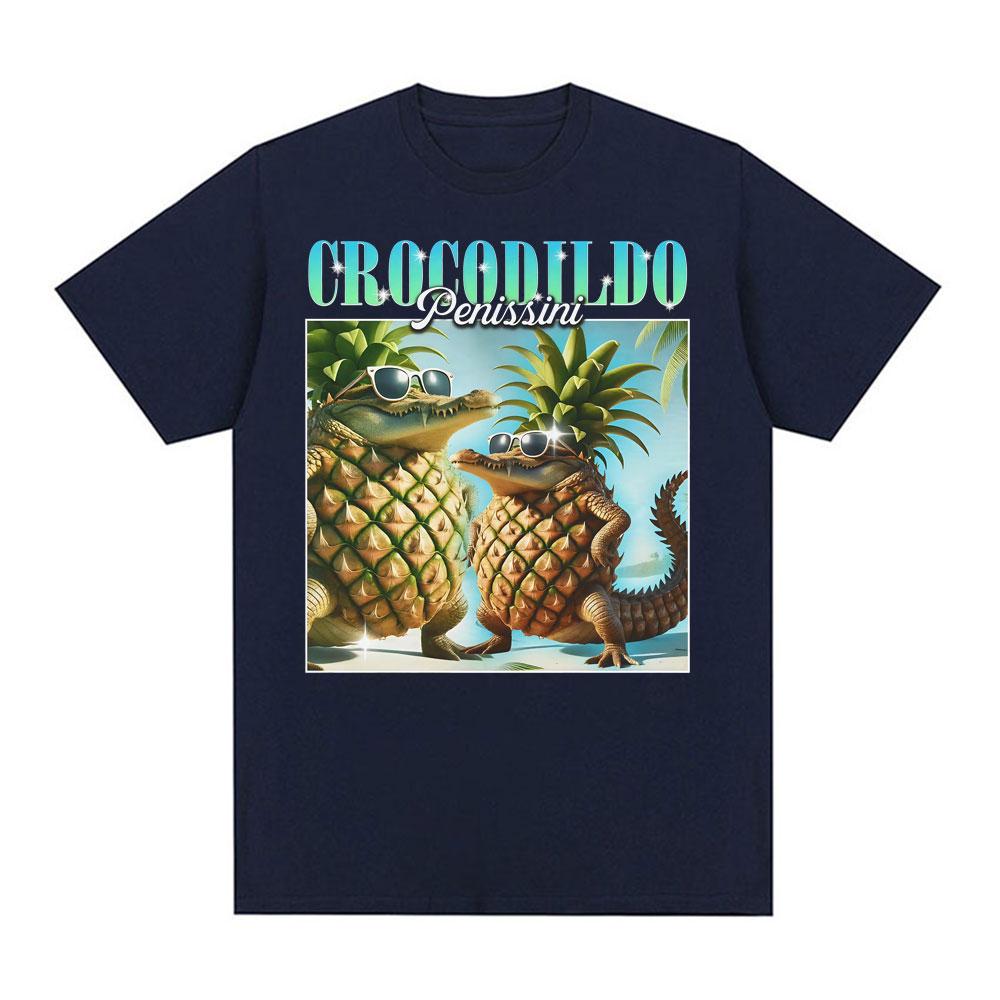 Crocodildo Penissini Funny Italian Brainrot Meme T-shirt Men Women Fashion Gothic Oversized T Shirt High Quality Comfort T-shirt