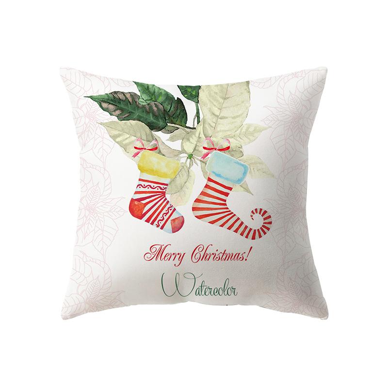 Милый Санта-Клаус на рождественскую тематику с принтом, чехол для подушки, украшение для дома, гостиной, дивана, полиэстеровая подушка, наволочка
