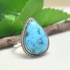 Кольцо с тибетской бирюзой, кольцо из стерлингового серебра 925 пробы, тибетское кольцо ручной работы, тибетское кольцо, минимальное кольцо, обручальное кольцо, подарок для женщин
