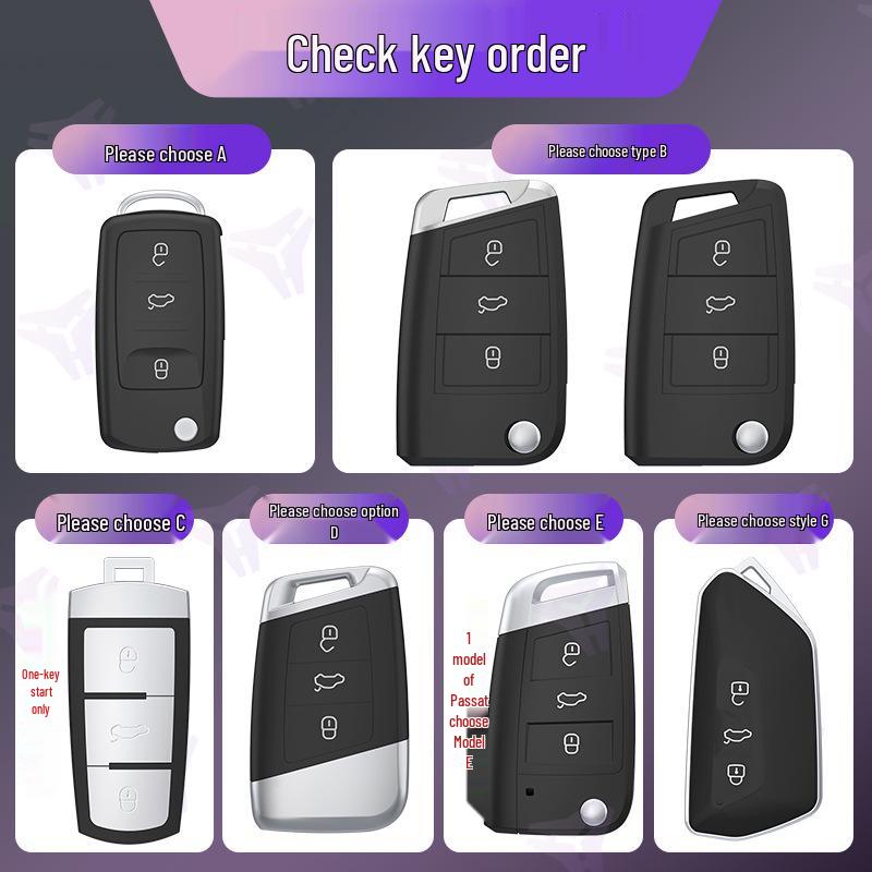 Volkswagen Key Case Compatible with Lavida, Sagitar, Magotan, Passat, Tiguan L, Tayron, Polo, Bora, Lamando, Tharu