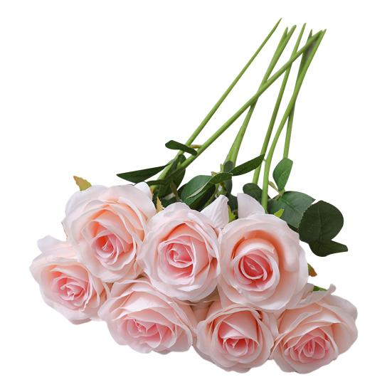 12 шт. искусственных розовых цветов, реалистичные, яркие, невыцветающие, искусственные розы, букет, свадебные украшения